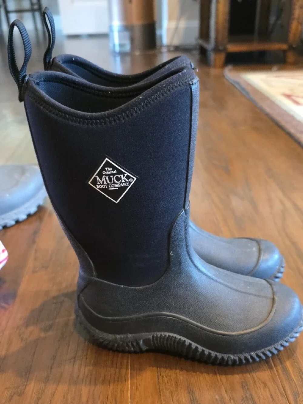 Kids Size 13 Muck Boot Company Black Neoprene Tall Waterproof Boots
